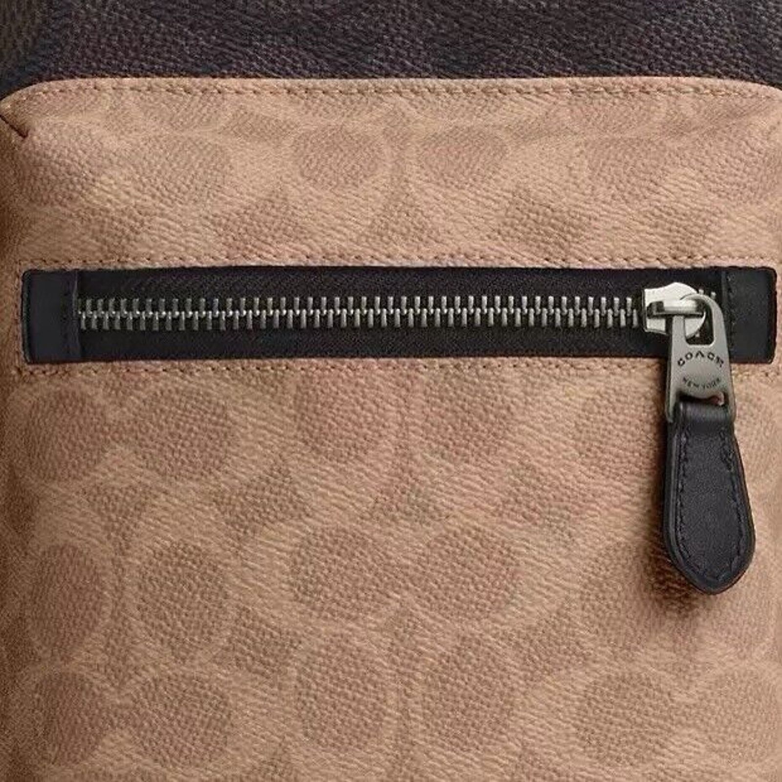 Coach NWT Coach Men's West Pack Signature Canvas CAB60 Walnut /Tan Size ONE SIZE - 8 Thumbnail