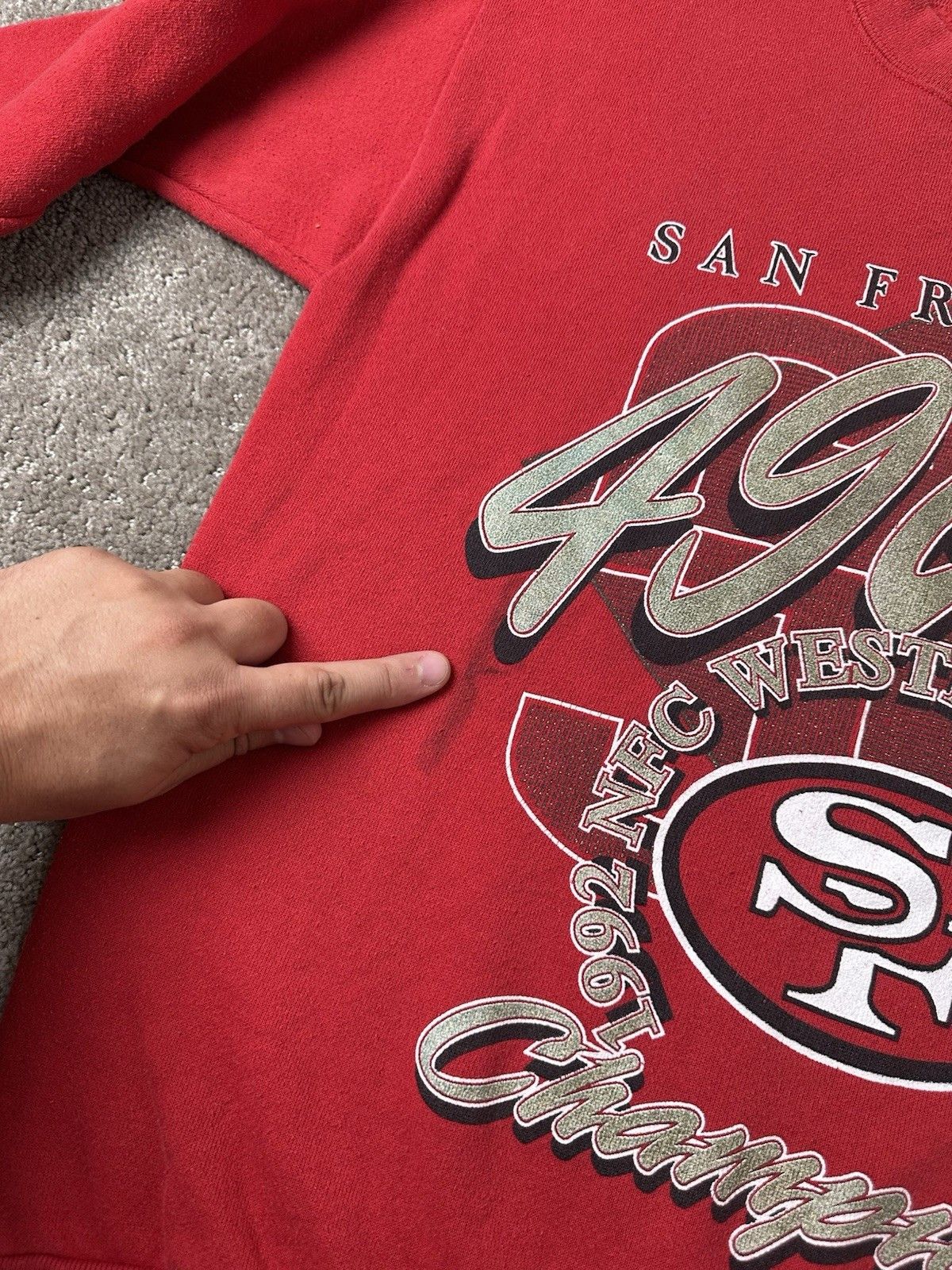 NFL Vintage Mens Sweatshirt 1992 NFL San Francisco 49ers, Size L Size US L / EU 52-54 / 3 - 8 Thumbnail