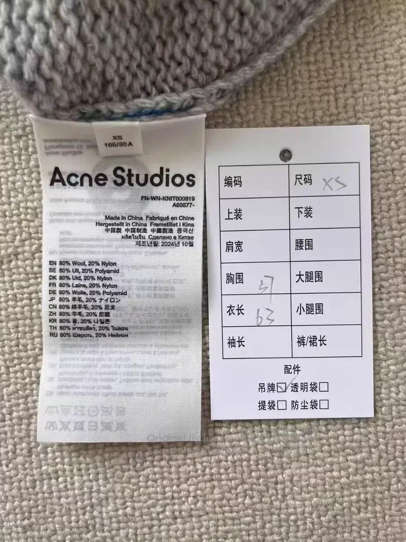 Acne Studios Acne Studios V-Neck Knit Casual Top with Hanging Loose Fit Size XS / US 0-2 / IT 36-38 - 5 Thumbnail