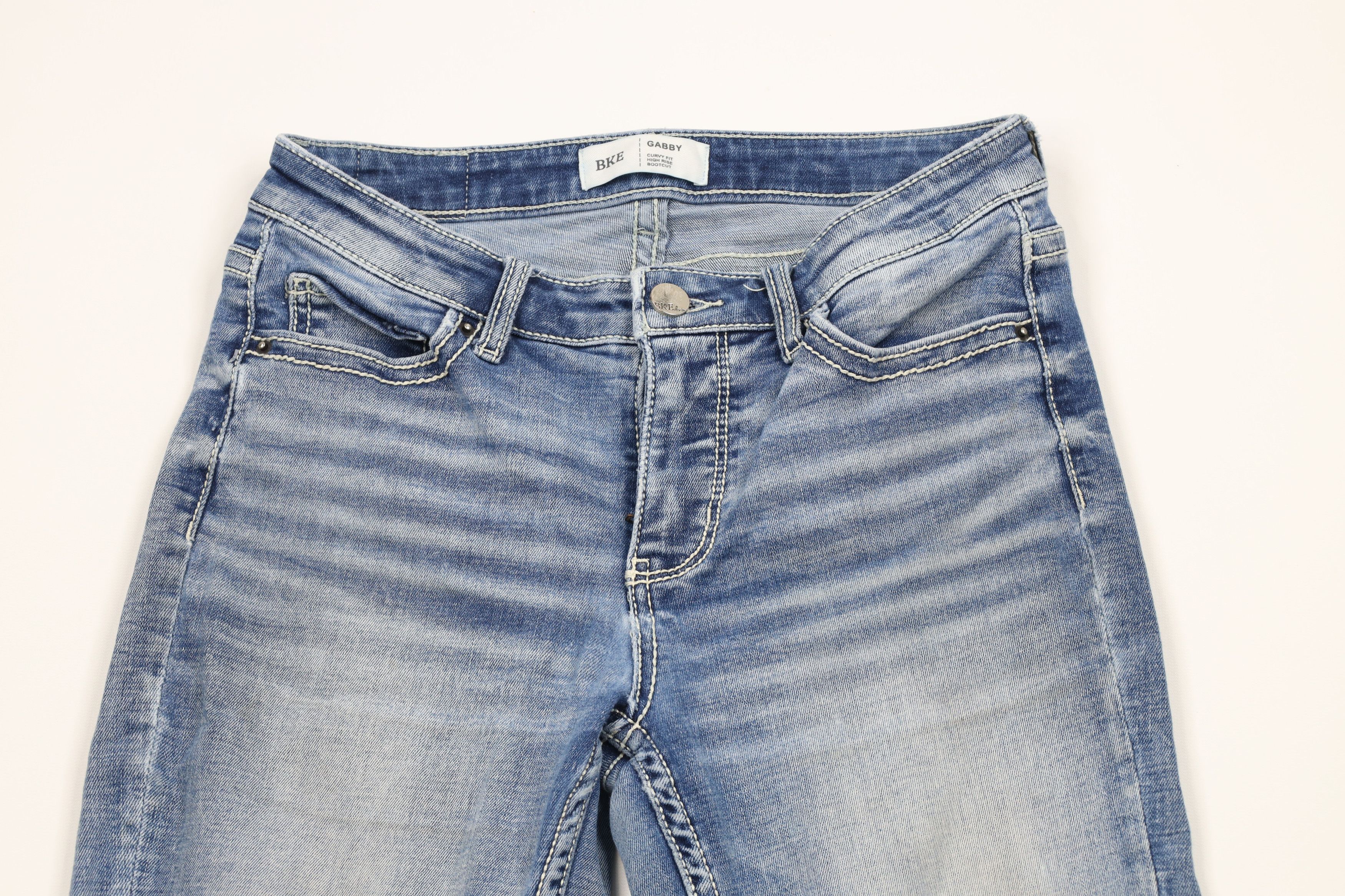 Vintage Buckle BKE Fit High Rise Bootcut Stretch Denim Jeans Blue Size 25" / US 0 / IT 36 - 2 Thumbnail