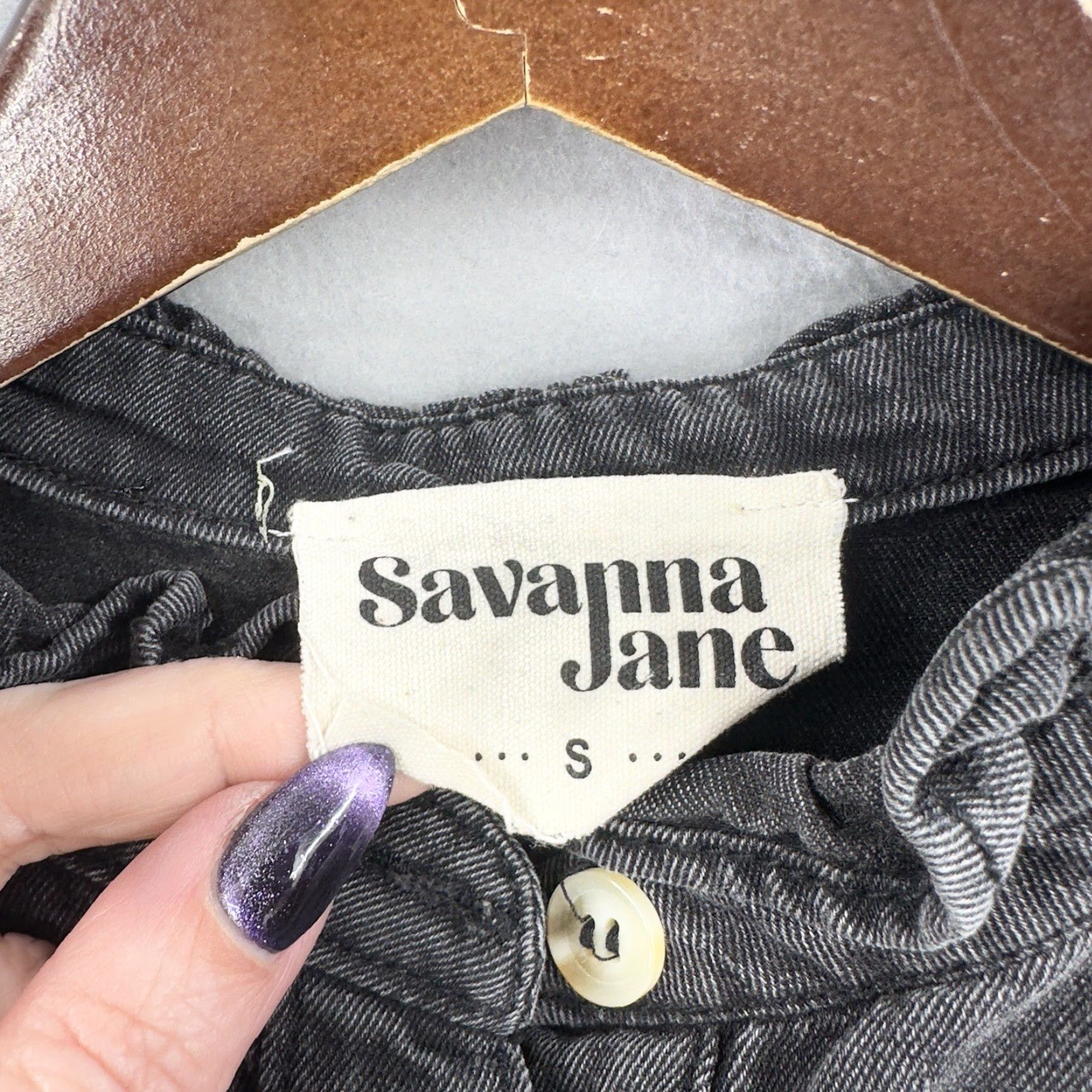 Vintage VINTAGE Savanna Jane Denim Dress Womens Small Casual Western Boho Ruffle Mini Dress Charcoal Wash Size S / US 4 / IT 40 - 5 Thumbnail