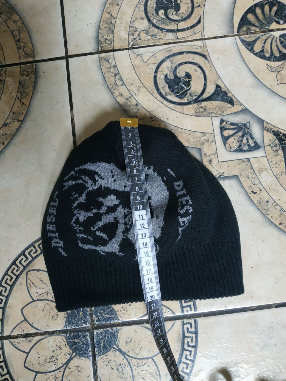 Diesel Diesel Reversible Mohawk Beanie Hat Y2K Black Gray Knit Size ONE SIZE - 18 Thumbnail