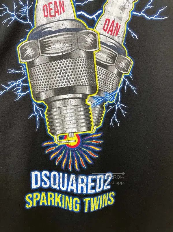 Dsquared2 DSQUARED2 Men's Black Cotton Short Sleeve T-Shirt . Size US L / EU 52-54 / 3 - 4 Thumbnail
