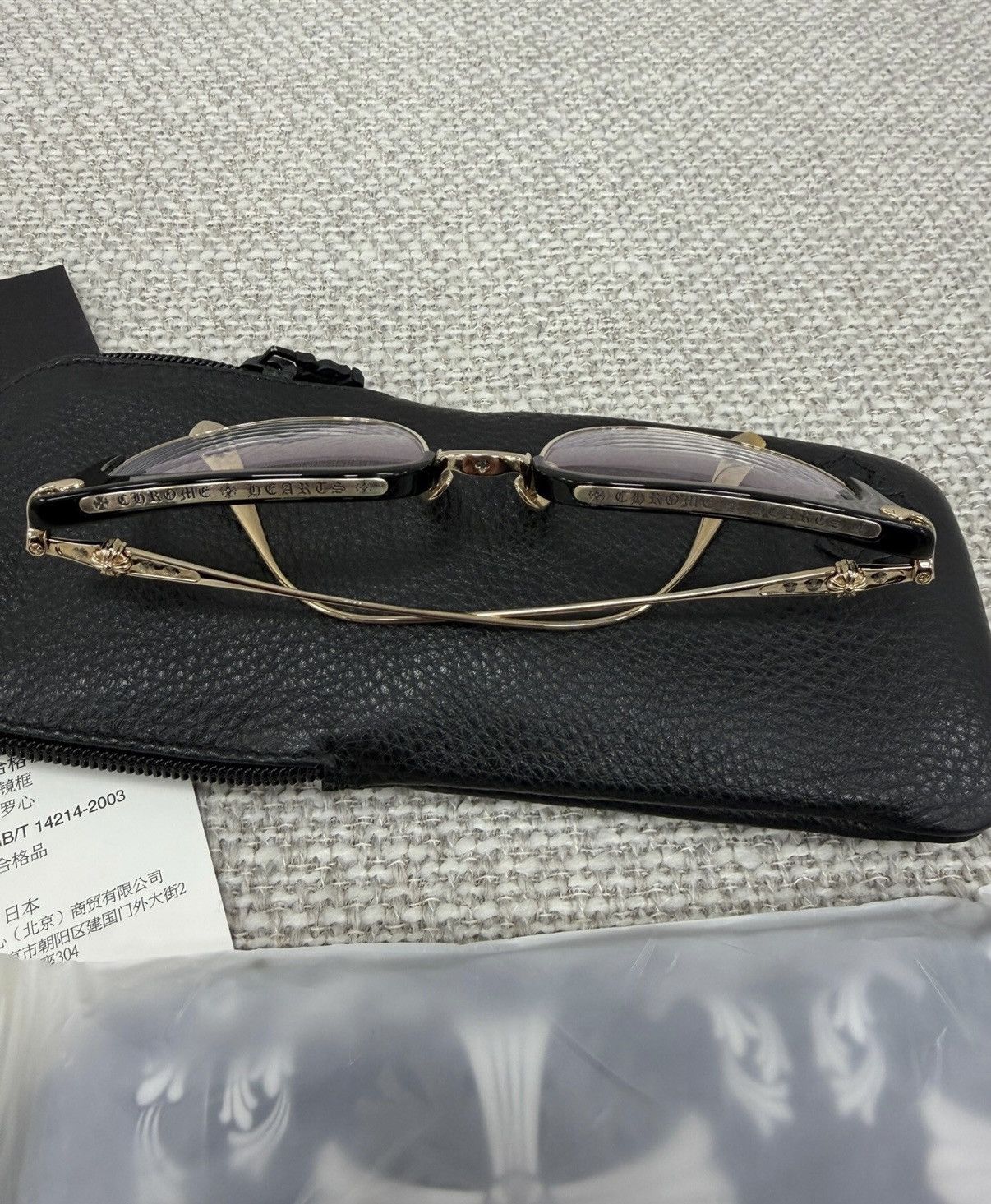 Chrome Hearts Chrome Hearts SLUNTRADICTION Gold Cross Ball Glasses Size ONE SIZE - 4 Thumbnail