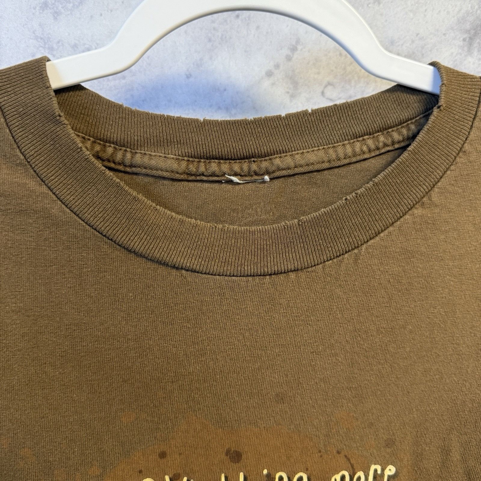 Vintage Vintage Y2K Funny Saying T Shirt Mens 2XL 25x29 Brown Short Size US XXL / EU 58 / 5 - 4 Thumbnail
