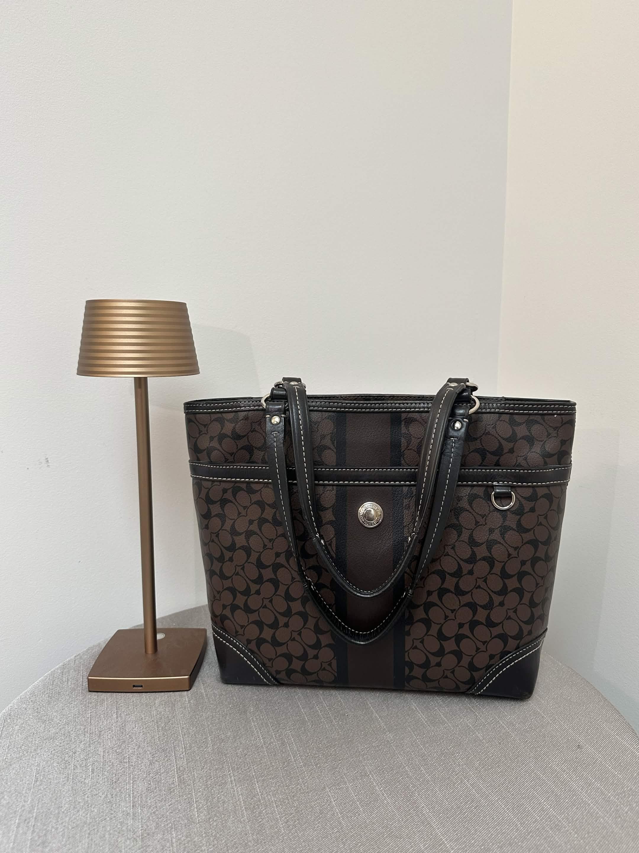 Coach Coach Signature Stripe Tote Bag Size ONE SIZE - 1 Thumbnail