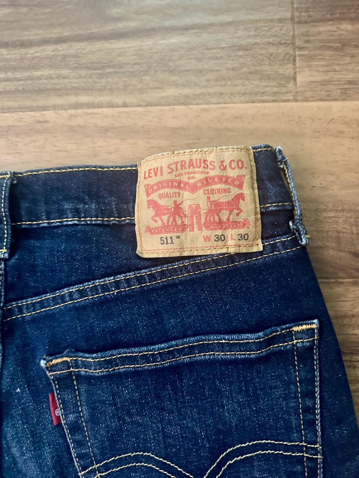 Levi's Vintage Clothing Vintage Levi’s navy blue 511 30x30 jeans Size US 30 / EU 46 - 3 Thumbnail