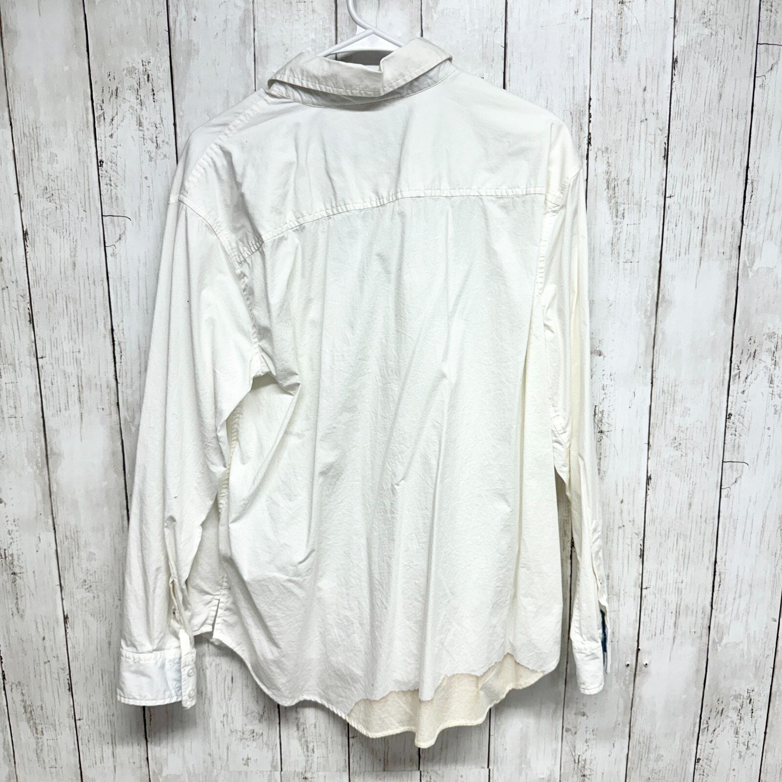 Other Crown & Ivy Shirt Sz LG Button Down Long Sleeve White Cotton Size L / US 10 / IT 46 - 4 Thumbnail