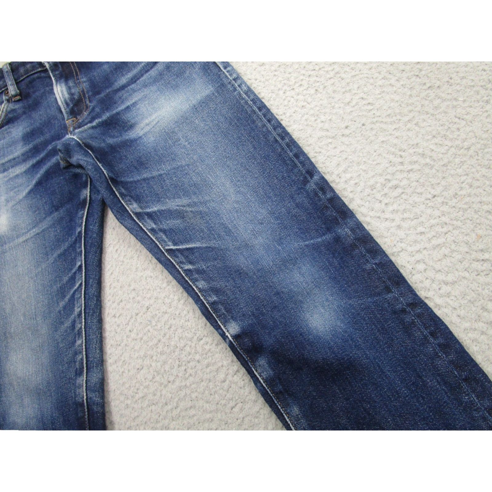 Uniqlo VINTAGE Uniqlo Jeans Mens Blue Slim Selvedge Denim Kaihara Whisker Fading Honeycomb Size US 30 / EU 46 - 3 Thumbnail