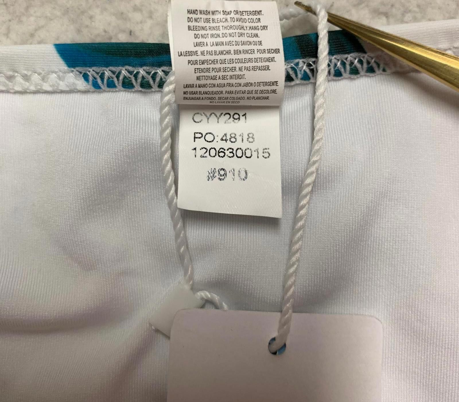 Other Cupshe Women's Size M Bikini Bottoms with Blue Leaf Print Size ONE SIZE - 9 Thumbnail