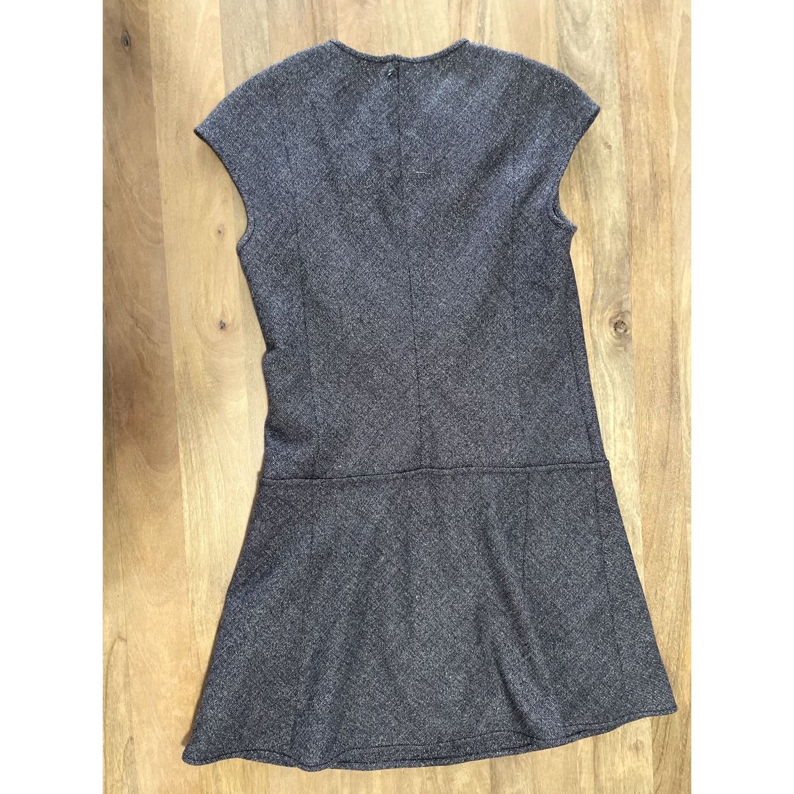 Theory Theory Harlequin Gray Wool Drop Waist Tweed Shift Dress Size 8 Women Size M / US 6-8 / IT 42-44 - 2 Thumbnail