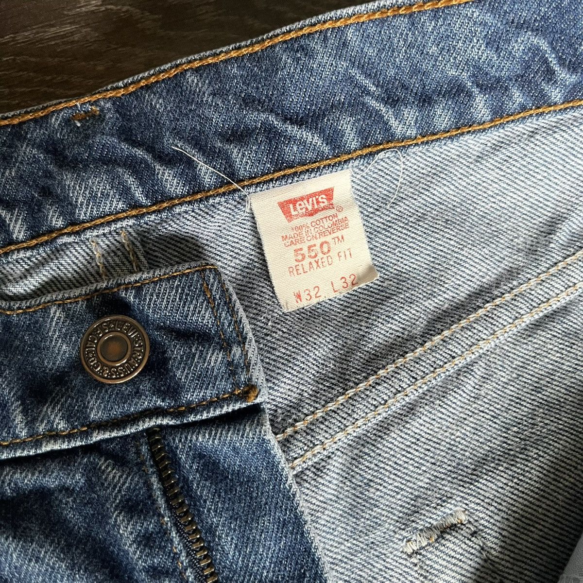 Levi's Vintage 90s Levi’s 550 Washed Relaxed Fit Denim Jeans 32x30 Size US 32 / EU 48 - 11 Thumbnail