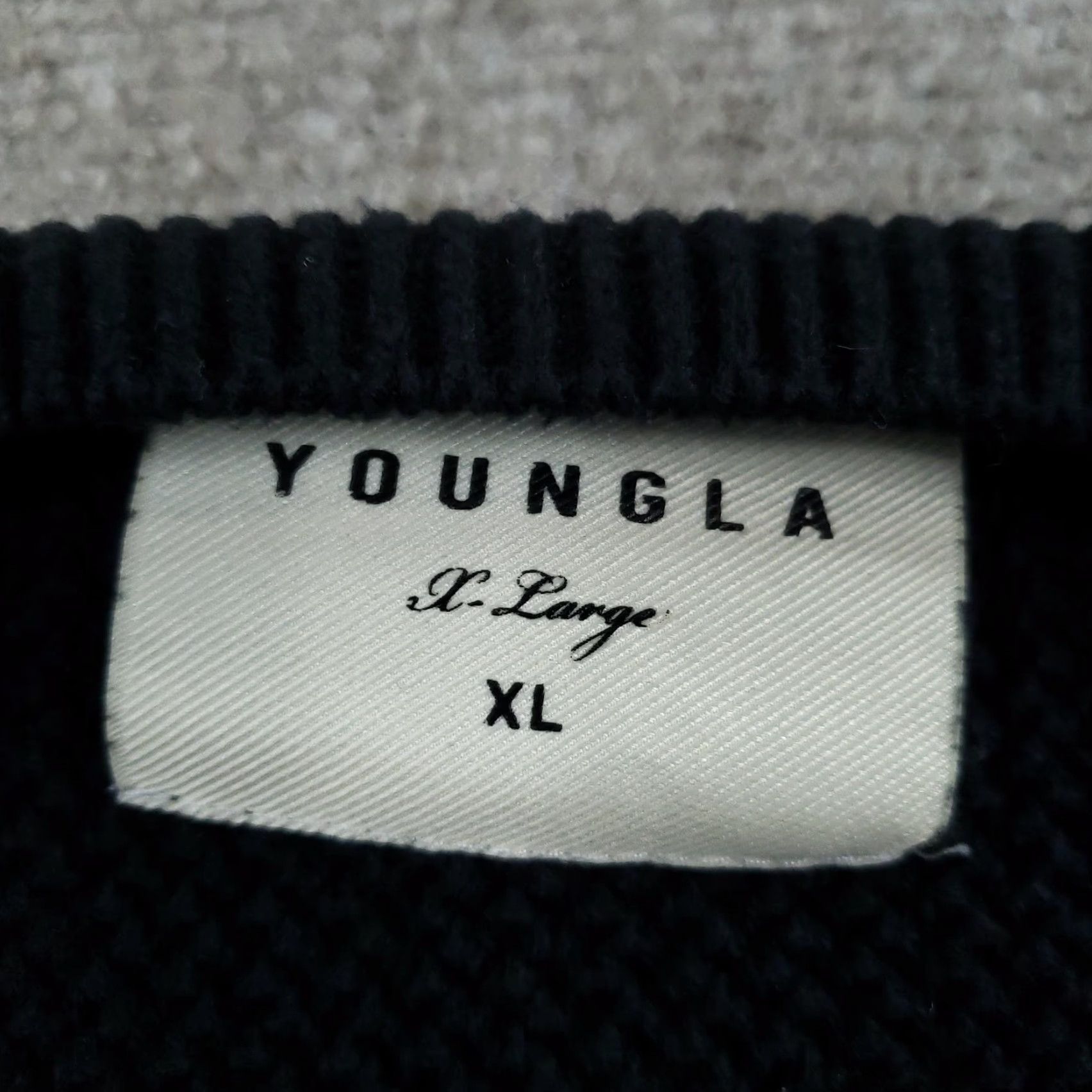 YoungLA YoungLA Vest Mens XL Black Knit Gothic Back Logo Streetwear Sleeveless Size US XL / EU 56 / 4 - 5 Thumbnail