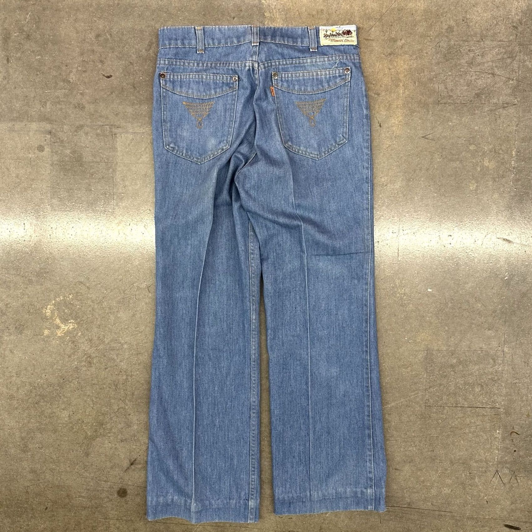 Levi's VINTAGE Levi’s Movin On Denim Jeans Flare 30 x 28 USA Blue Regular Mens 500 Series Erwachsene Size US 30 / EU 46 - 2 Thumbnail