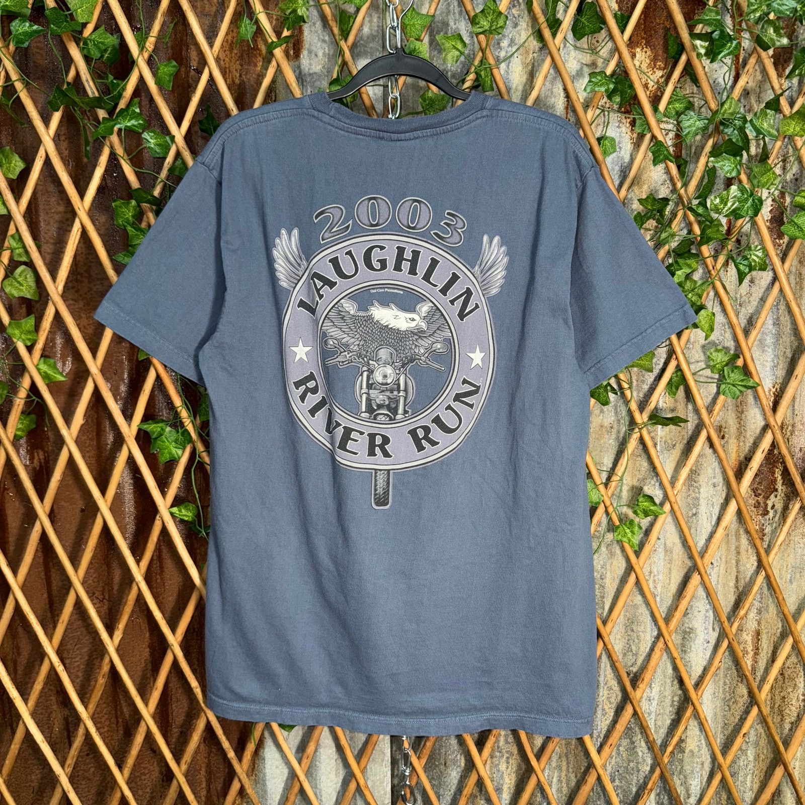 Vintage Vintage Y2K Laughlin River USA 2000s motorcycle biker tshirt Size US L / EU 52-54 / 3 - 1 Thumbnail