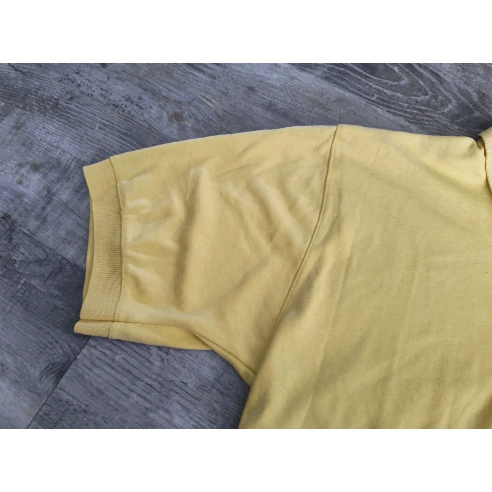 Eddie Bauer VINTAGE Eddie Bauer Polo Shirt Short Sleeve Men M Yellow 40 Chest Solid 100% Cotton USA Made 1990s Golf Preppy Mens Size US M / EU 48-50 / 2 - 4 Thumbnail