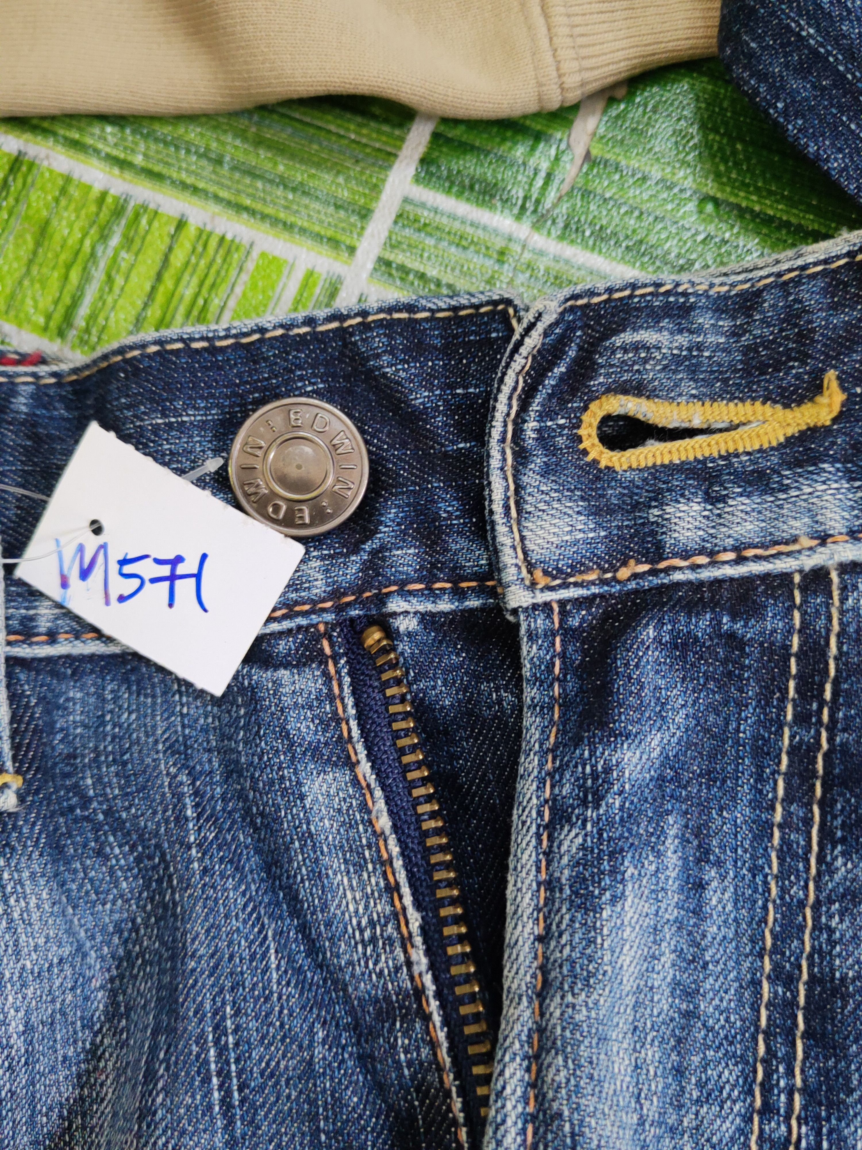 Edwin Edwin 305 Dark Blue Distressed Ripped denim Jeans #W1571 Size US 30 / EU 46 - 18 Thumbnail