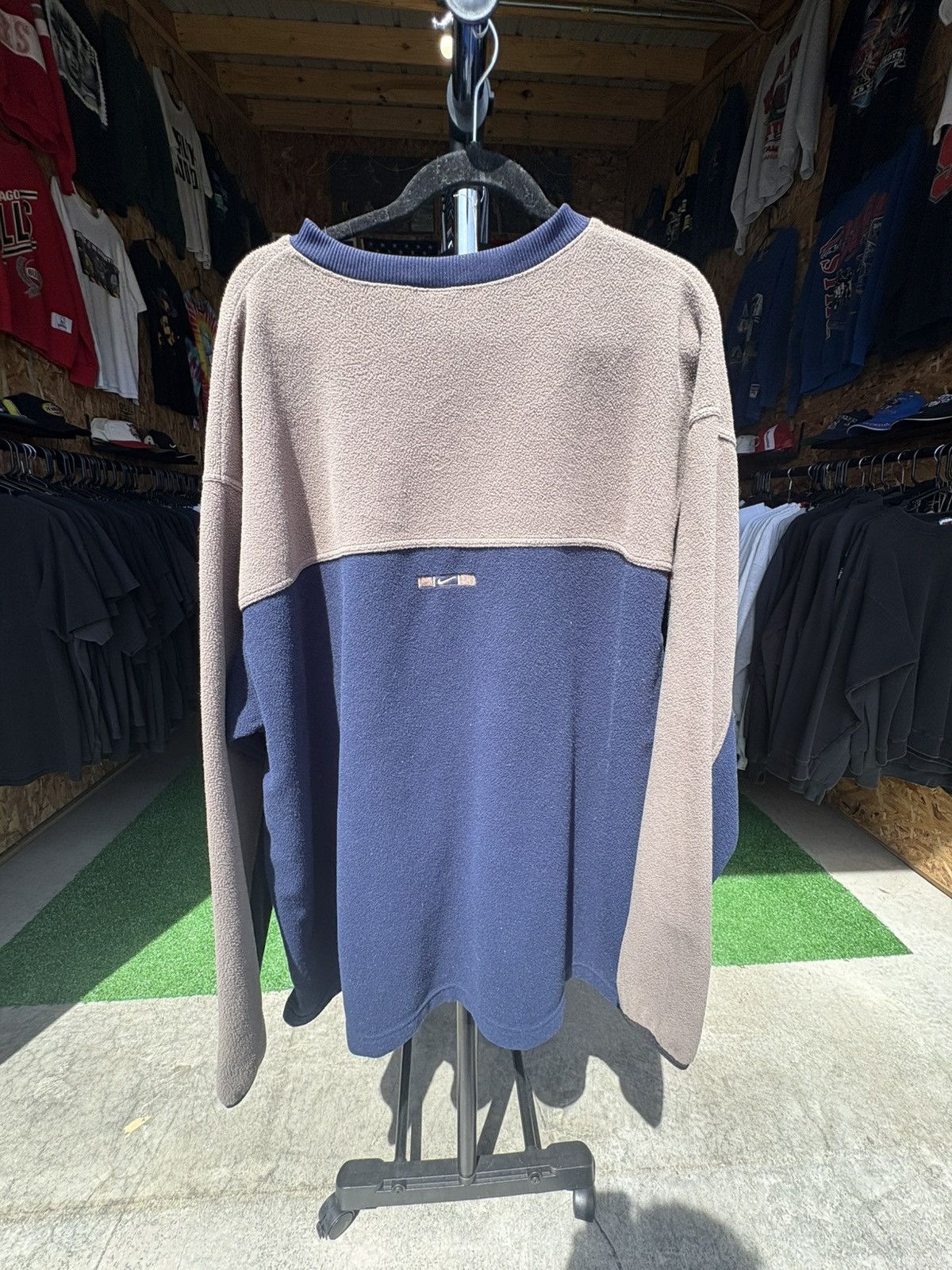 Japanese Brand × Nike × Vintage Vintage 1990s Nike Fleece Long Sleeve Shirt Size US XXL / EU 58 / 5 - 2 Thumbnail