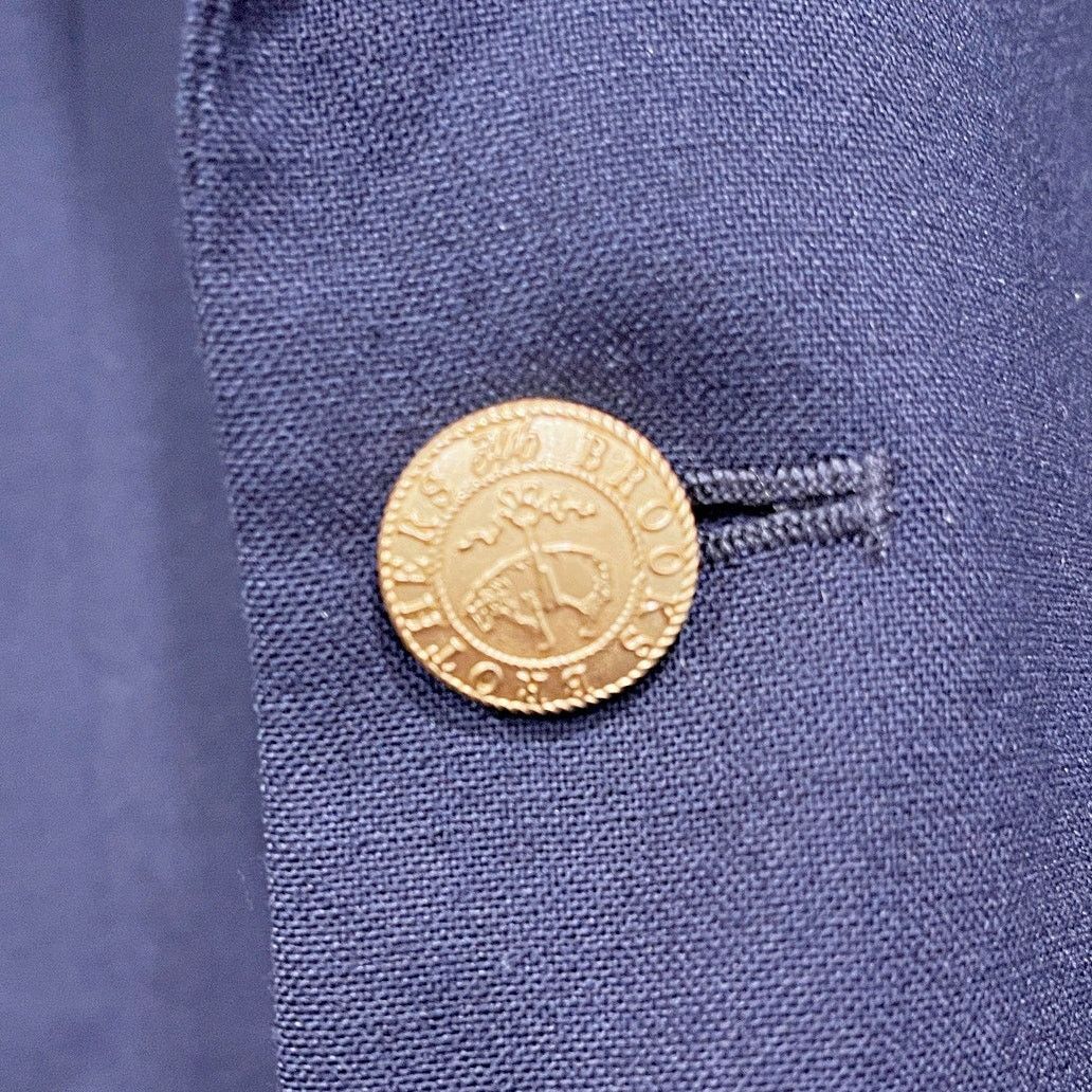 Brooks Brothers Brooks Brothers Gold Metal Button Hopsack Blazer Navy 43R Size 42R - 4 Thumbnail