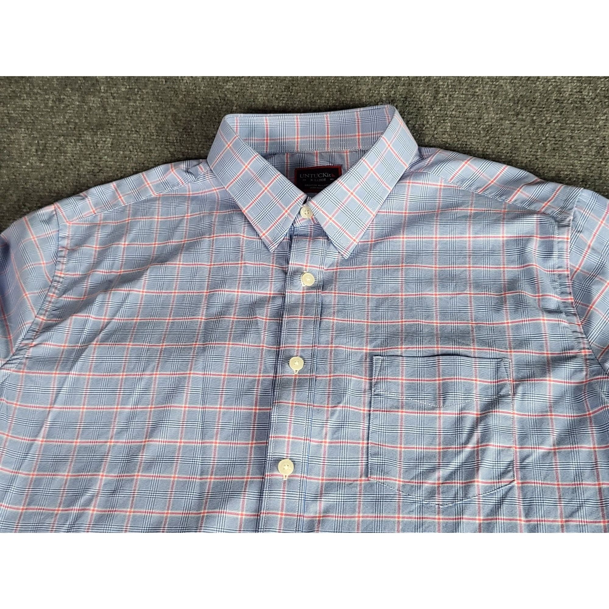 UNTUCKit Untuckit Aubon Button Up Shirt Men Sz XL Striped Flannel Cot Size XL / US 12-14 / IT 48-50 - 3 Thumbnail