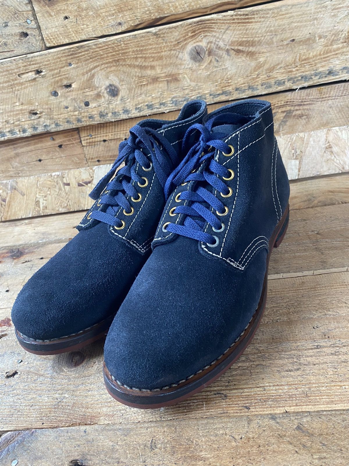 Visvim Visvim bigadier mid folk blue suede boots sz US 8 Size US 8 / EU 41 - 1 Thumbnail