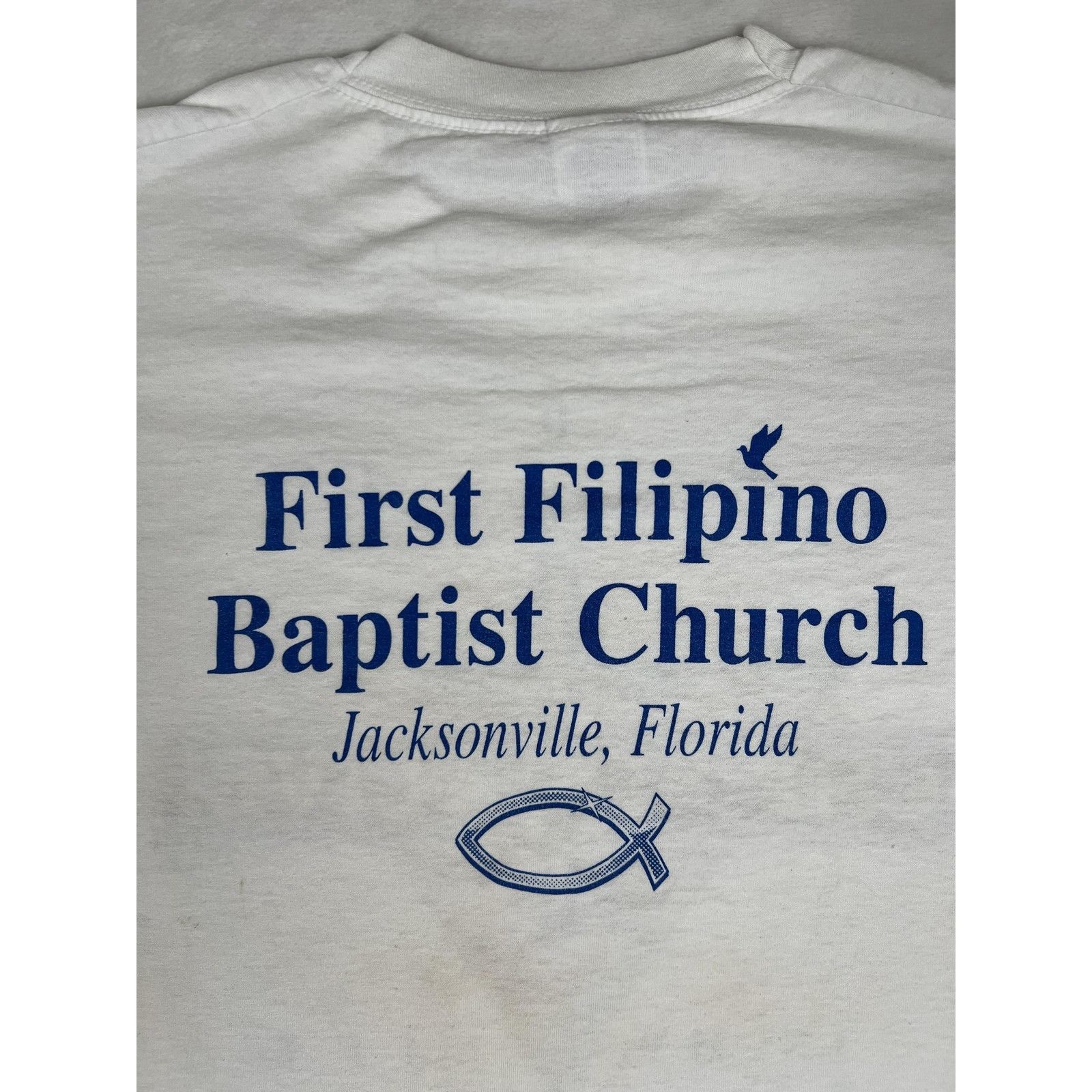 Fruit Of The Loom Vintage Christ Is Alive Shirt Mens Large White Christian Bap Size US L / EU 52-54 / 3 - 9 Thumbnail