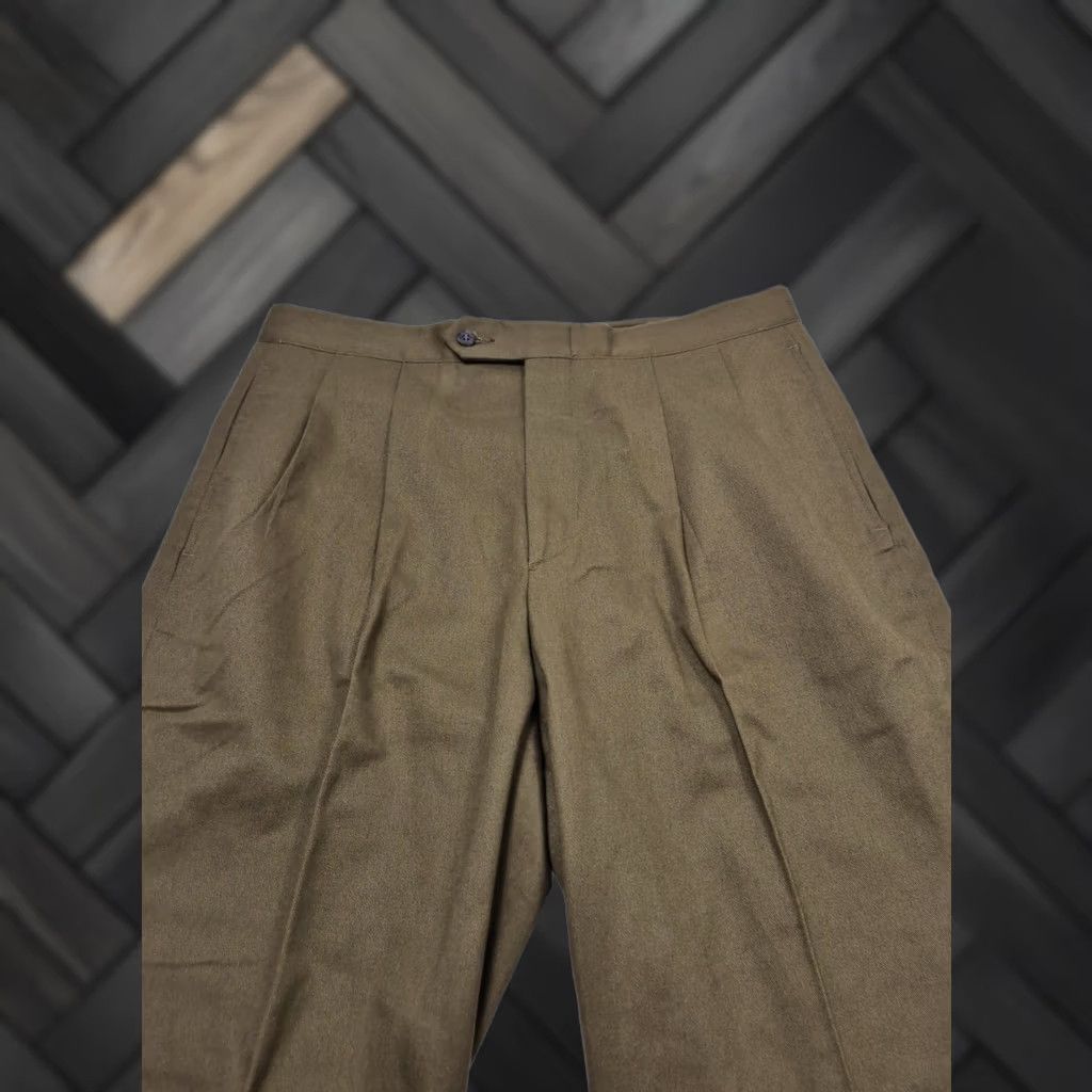 Vintage Sansabelt Sport Dress Pants Mens 36x36 Brown Pleated Straight Unhemmed NWT Size US 36 / EU 52 - 1 Thumbnail