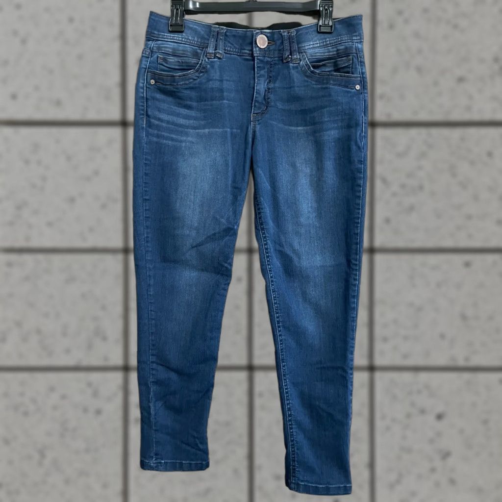 Vintage DEMOCRACY AB-Technology Jeans Size 8 Skinny Women Blue Denim Cotton Blend 5-Pocket Slimming Stretch Inseam 28 in Heart? (Note: remove question) Size 30" / US 8 / IT 44 - 1 Thumbnail