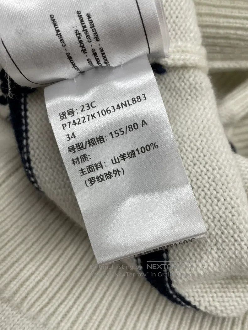 Chanel Chanel Striped large logo knitted sweater long sleeves Size XXS / US 00 / IT 34 - 6 Thumbnail