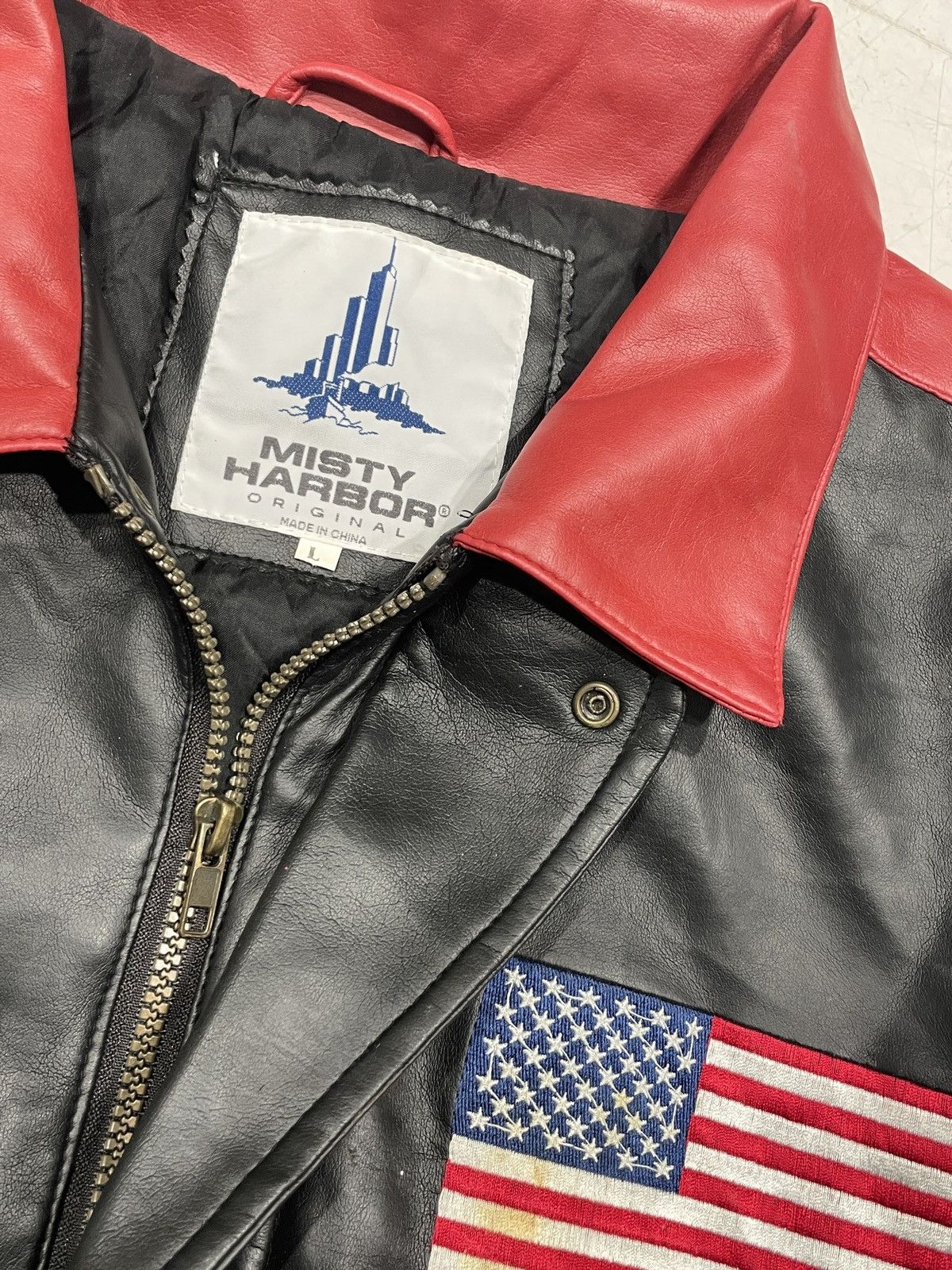 Danier 90s American Leather Varsity Jacket Size US L / EU 52-54 / 3 - 3 Thumbnail