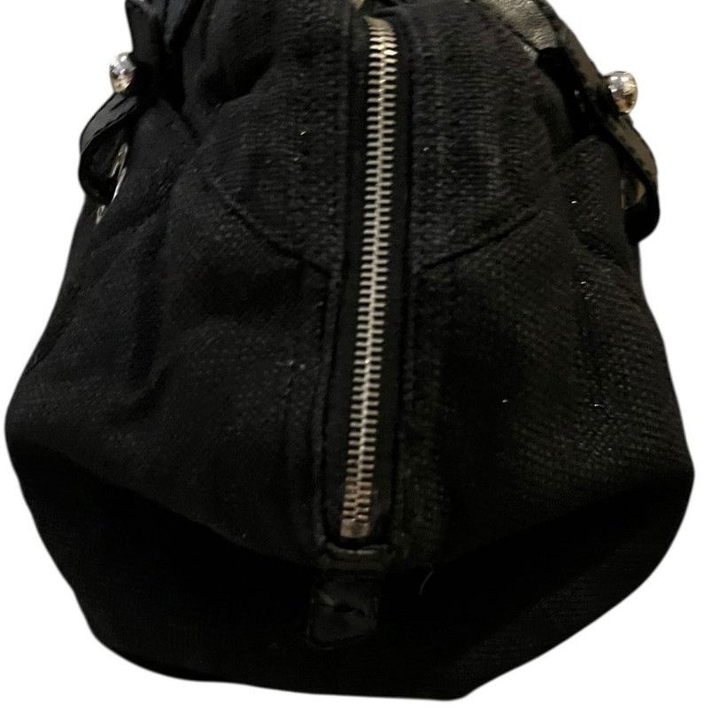 Chanel Chanel Biarritz Black Quilted Canvas Bowler Bag Size ONE SIZE - 7 Thumbnail