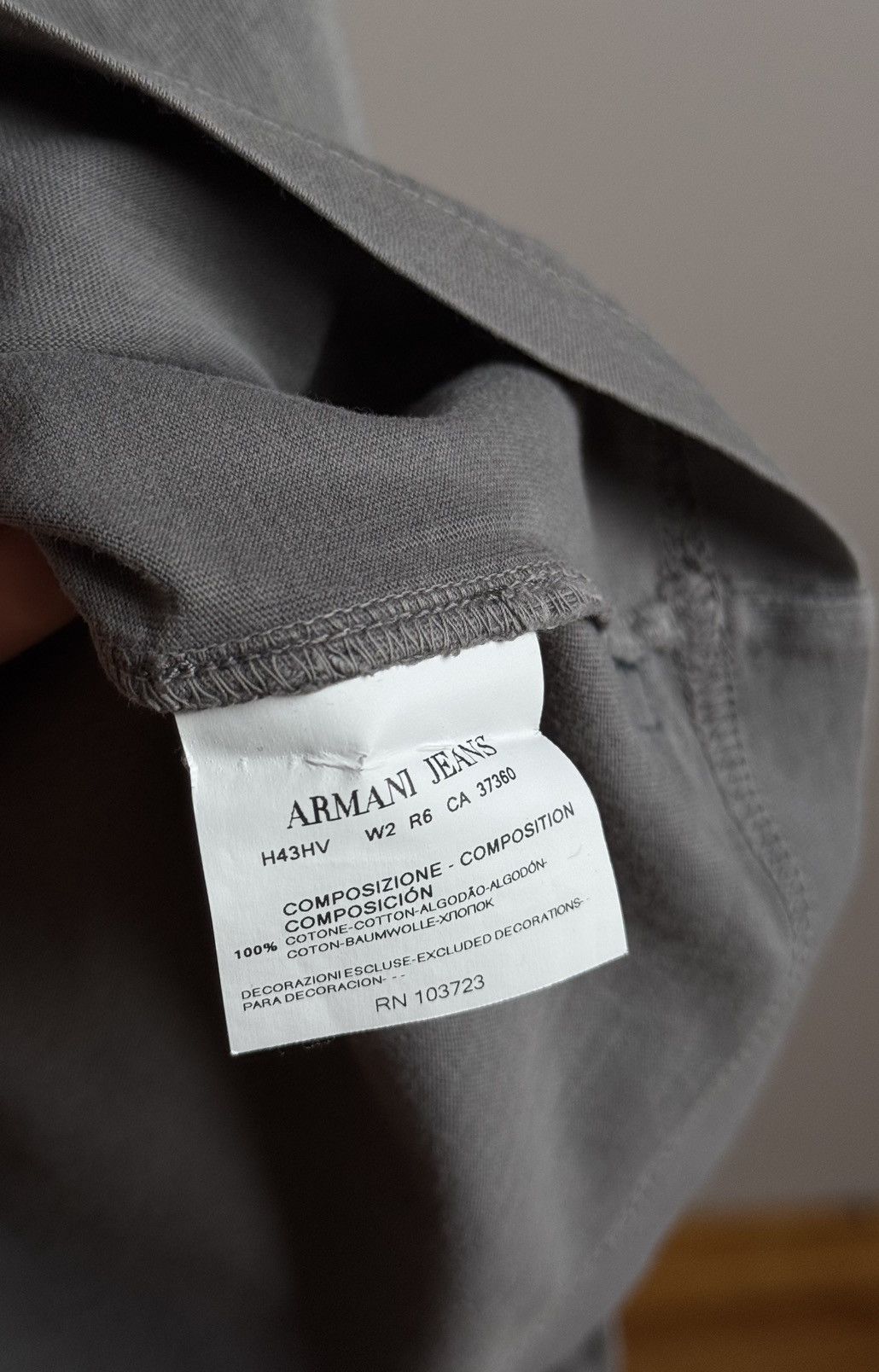 Armani Vintage Armani Jeans Big Logo Long Sleeve T-shirt Size US M / EU 48-50 / 2 - 9 Thumbnail