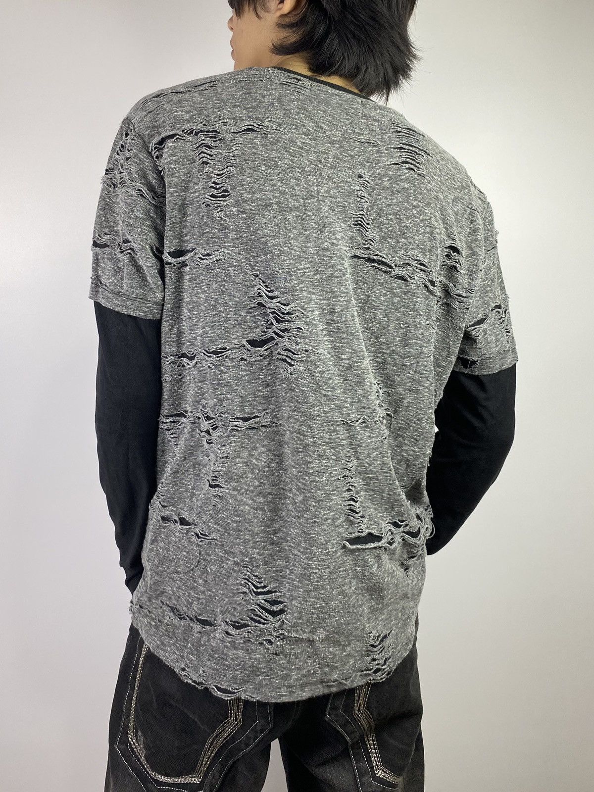 Hysteric Glamour × Japanese Brand undefined distressed longsleeve double layer buckaroo japan Size US M / EU 48-50 / 2 - 6 Thumbnail