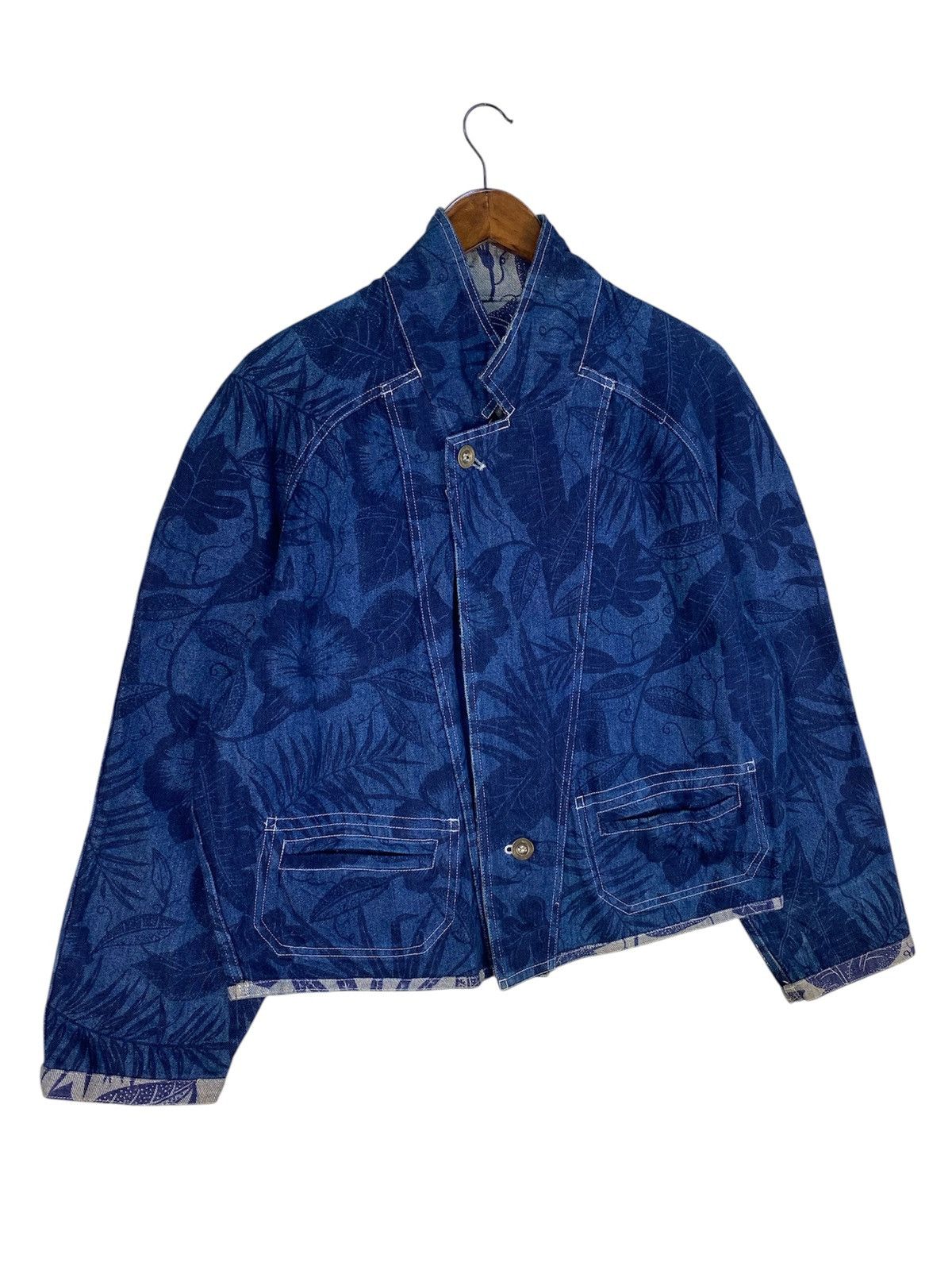 Japanese Brand 🔥RARE🔥VINTAGE DENIM REVERSIBLE JACKET x DESIGNER COLLECTION Size US XL / EU 56 / 4 - 4 Thumbnail