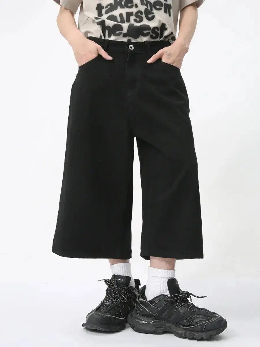 Japanese Brand Retro loose solid color denim shorts Size US 32 / EU 48 - 1 Thumbnail