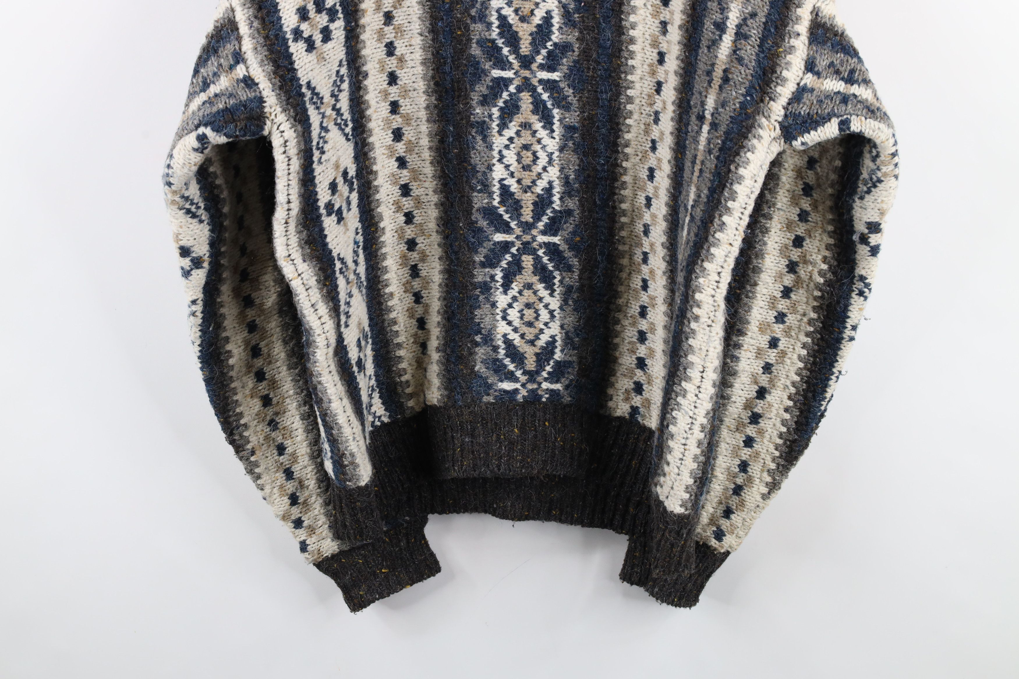Vintage Vintage 90s Streetwear Blend Chunky Knit Fair Isle Sweater Size US M / EU 48-50 / 2 - 10 Thumbnail