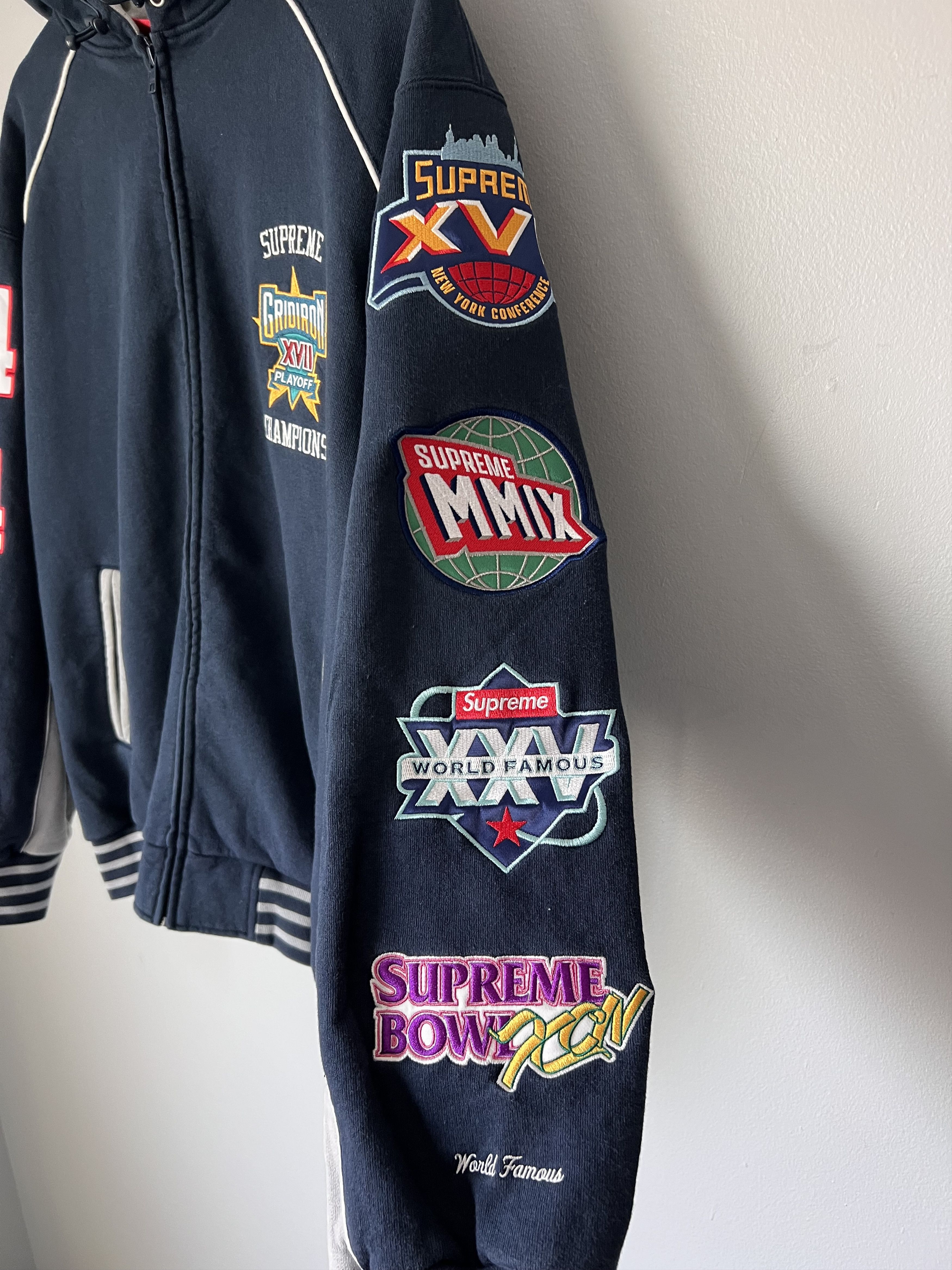 Supreme Supreme Playoffs Zip Up Hooded Sweatshirt in Navy Size US L / EU 52-54 / 3 - 5 Thumbnail
