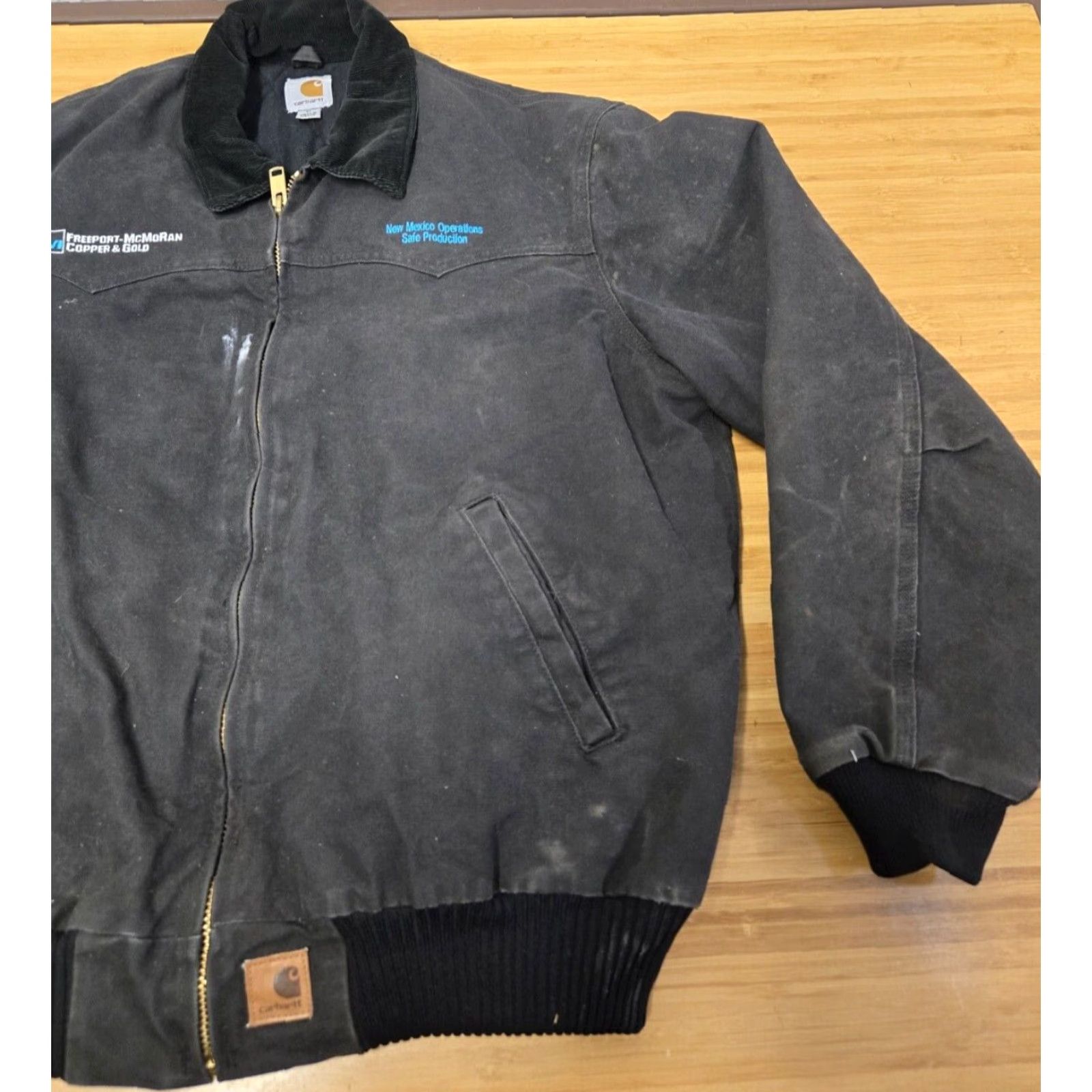 Carhartt VINTAGE Carhartt Santa Fe Canvas Jacket Mens XL Black Quilted Corduroy Bomber Jacket Size US XL / EU 56 / 4 - 2 Thumbnail