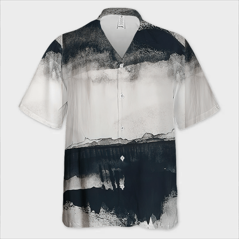 The Unbranded Brand Black & White Moon Print Shirt Size US M / EU 48-50 / 2 - 3 Thumbnail