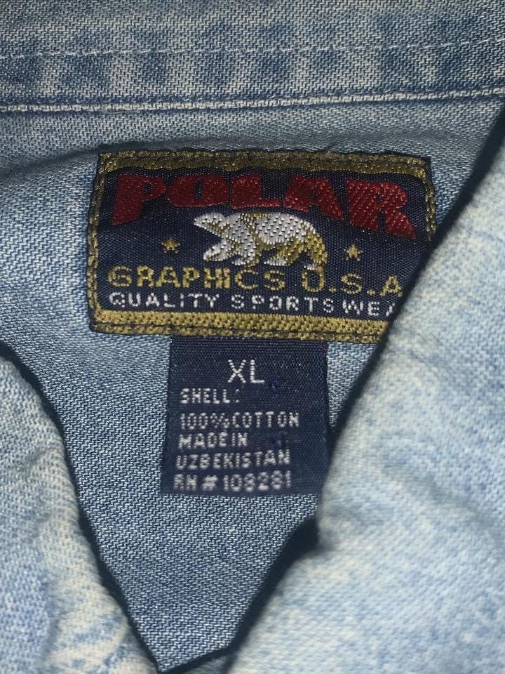 Other Vintage Eagle Graphic Denim Button-Up Size US XL / EU 56 / 4 - 2 Thumbnail