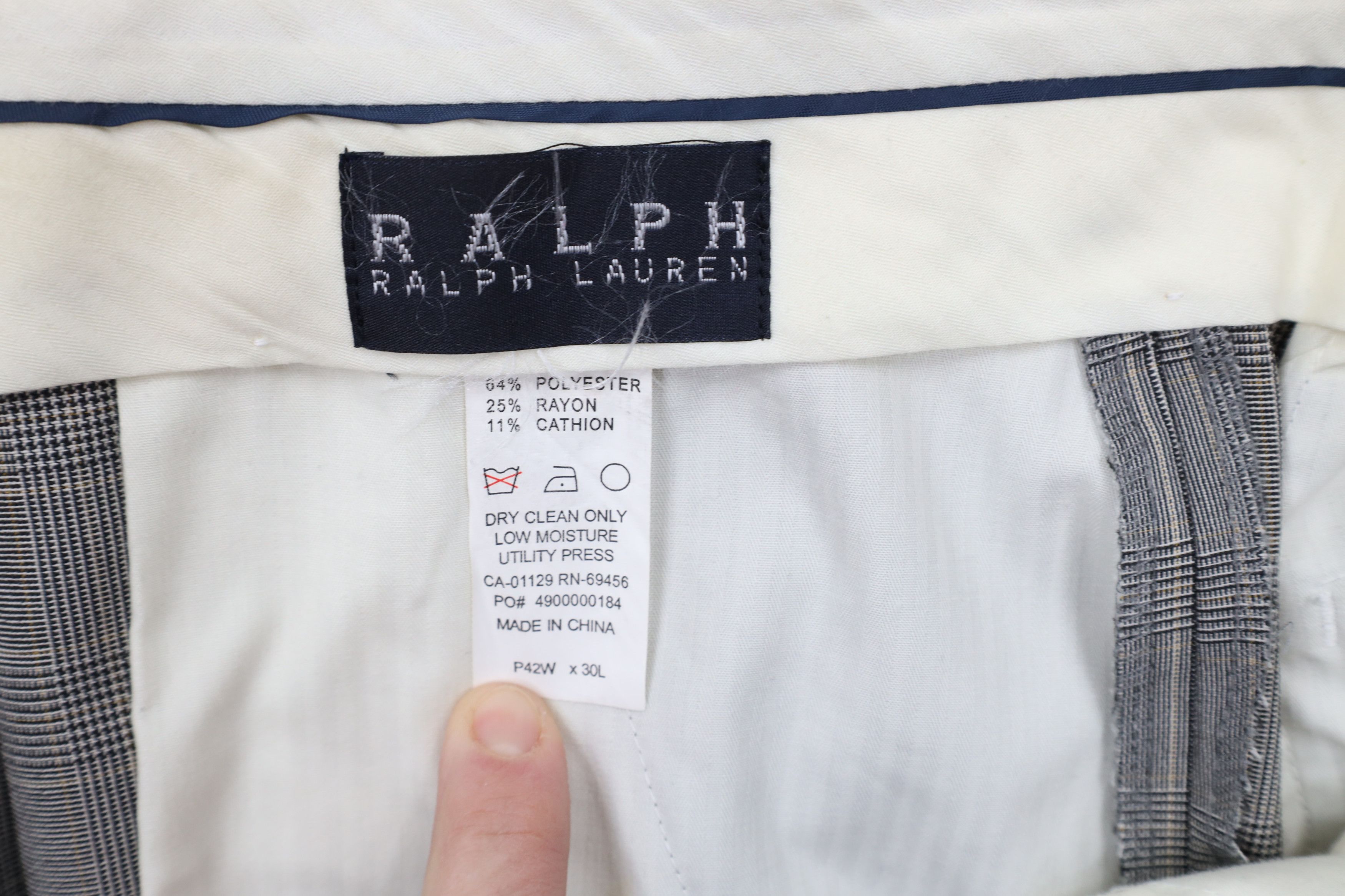 Ralph Lauren Vintage 90s Ralph Lauren Houndstooth Cuffed Wide Leg Pants Size US 42 / EU 58 - 6 Thumbnail