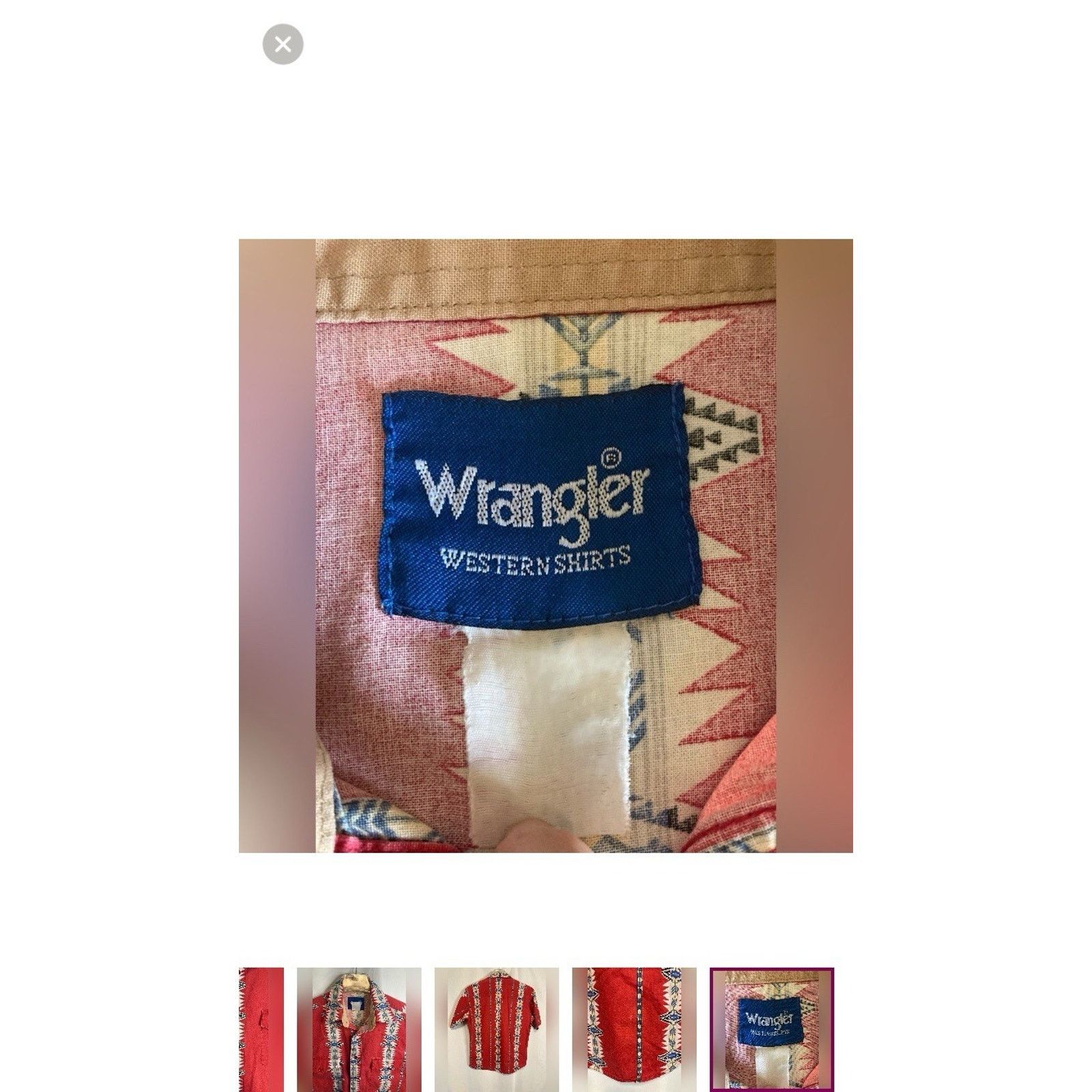 Wrangler Wrangler Brushpopper Shirt L/XL Aztec Western Pearl Snap USA Size US L / EU 52-54 / 3 - 9 Thumbnail