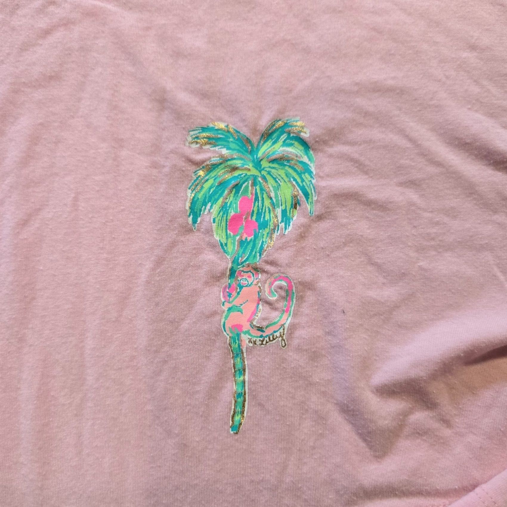 Lilly Pulitzer Lilly Pulitzer Top Womens Size Small Pink Gray Long Sleeve Logo Crew Neck Casual Size S / US 4 / IT 40 - 4 Thumbnail