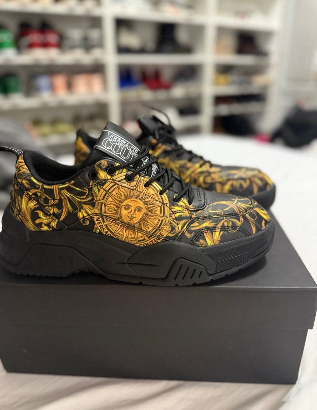 Versace Jeans Couture Versace jeans couture "Scarpa" sneaker with calf leather Size US 10 / EU 43 - 2 Thumbnail