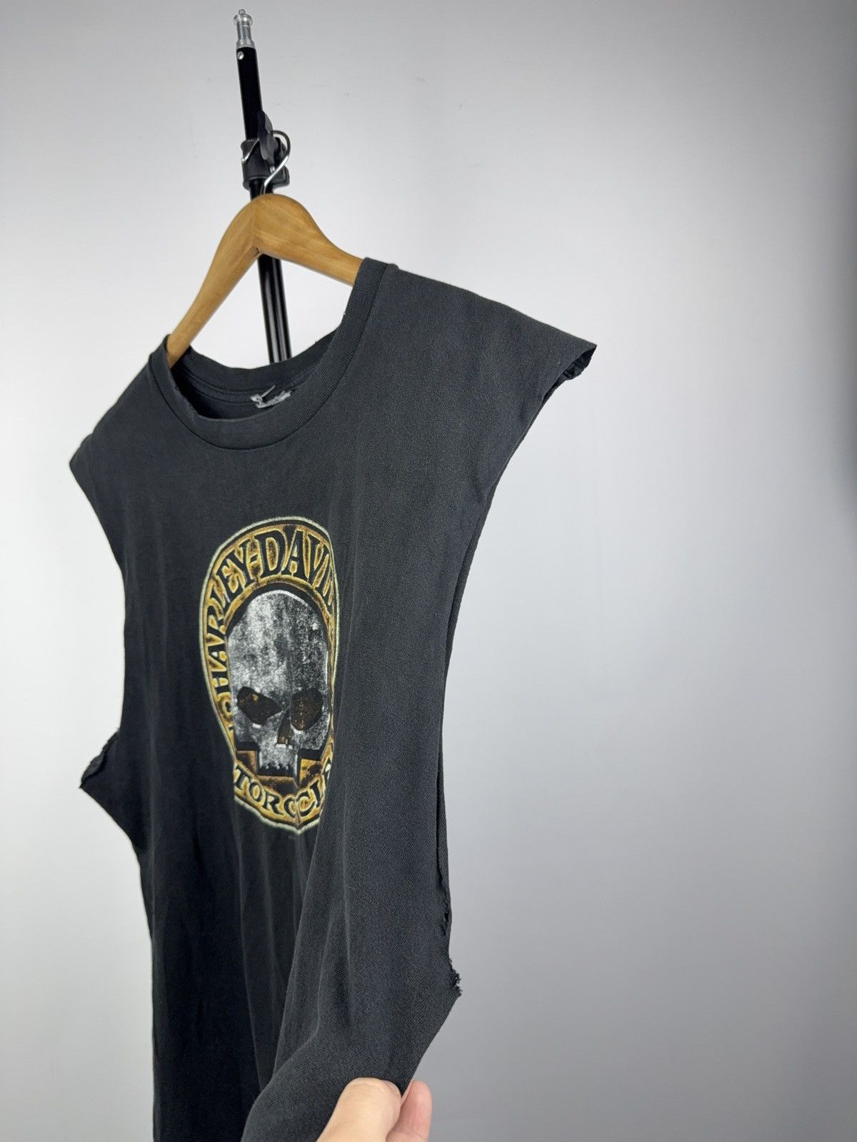 Harley Davidson 00s Harley-Davidson Skull Cutoff Tank Los Angeles VTG Tee Size US L / EU 52-54 / 3 - 4 Thumbnail