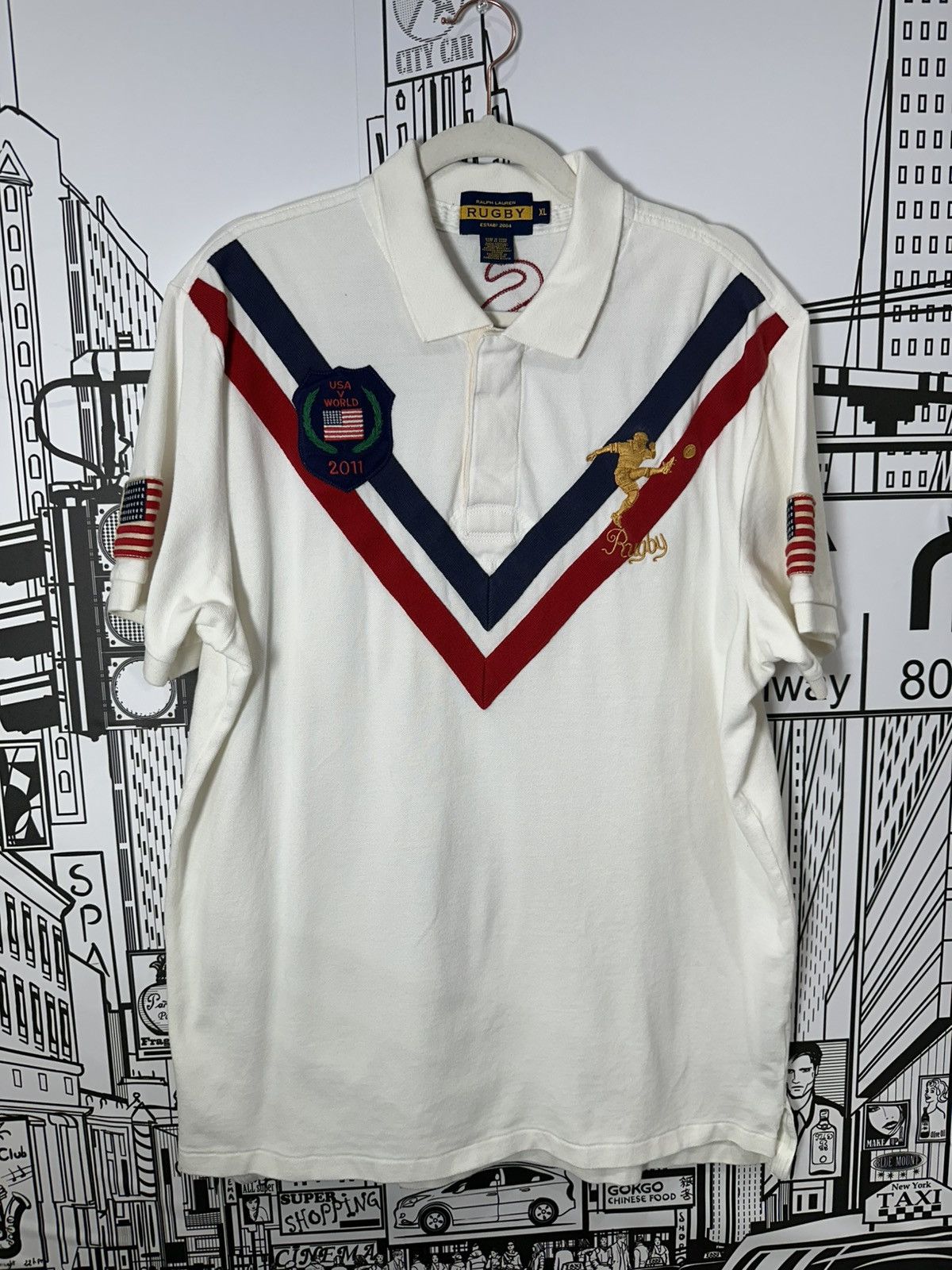 Rugby Ralph Lauren USA 2011 Big Kicker Polo White XL