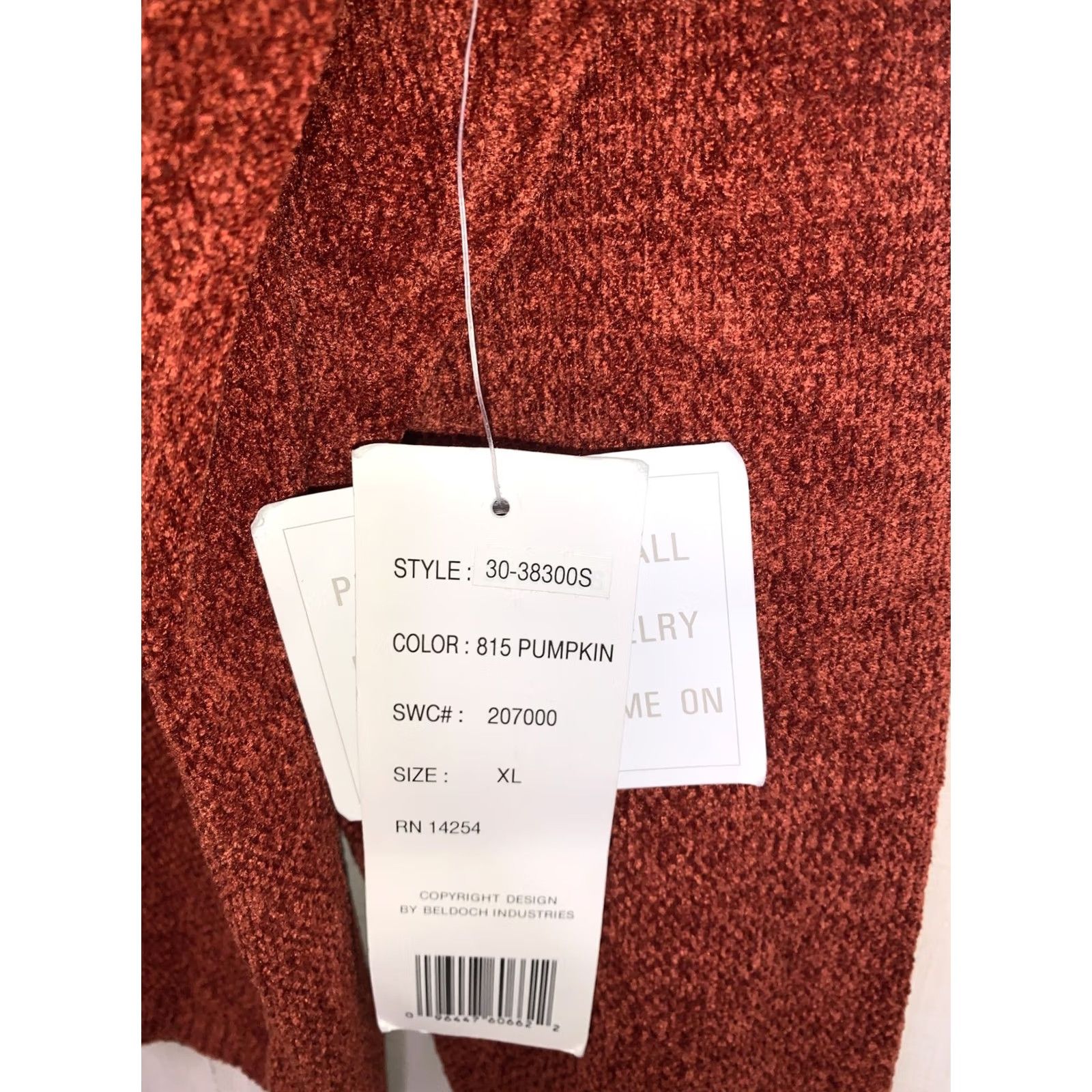 Pierre Cardin Pierre Cardin Pumpkin Orange Chanille Turtle Neck Sweater Womens XL NWT-11648 Size XL / US 12-14 / IT 48-50 - 3 Thumbnail