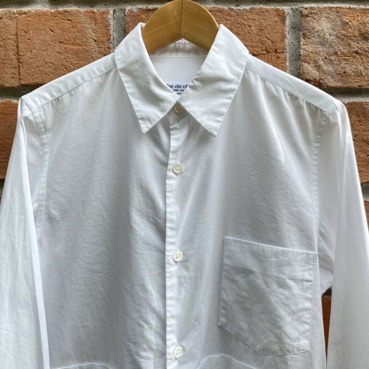 Comme des Garcons Comme des Garcons White Long Sleeve Pleated Shirt Size S / US 4 / IT 40 - 15 Thumbnail