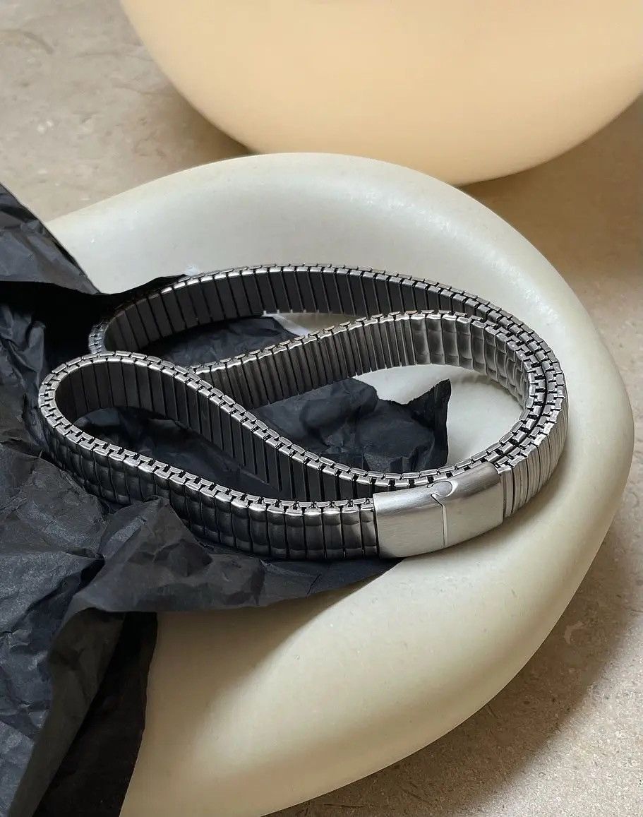 Leather × Vintage Ladies Stainless steel Waist Belt Size ONE SIZE - 4 Thumbnail