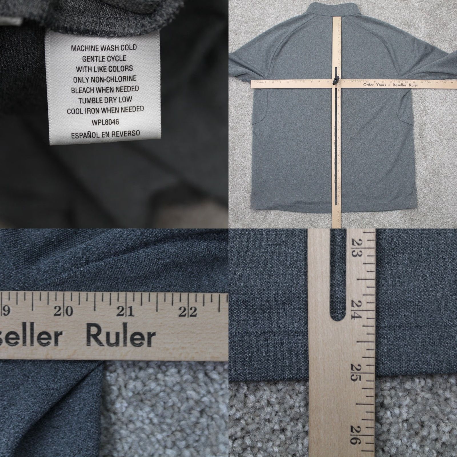 Tasso Elba Greg Norman for Tasso Elba Sweatshirt Mens Small Gray 1/4 Zip Pullover Sports Golf Shirt Size US S / EU 44-46 / 1 - 8 Thumbnail